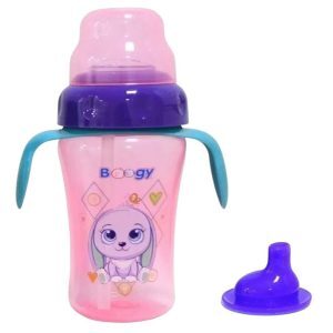Vaso Pitillo Boogy para Bebé Niña con Asas Antigoteo