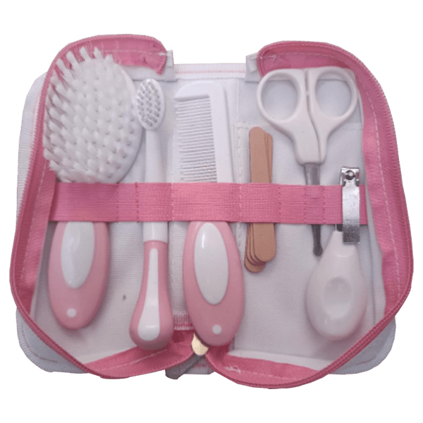 Este Kit de Aseo para tu Bebé es perfecto para cuidar de tus hijos. El juego incluye 1 cortaúñas, 4 limas de uñas, 1 tijera, 1 peine, 1 cepillo para el cabello, 1 cepillo de dientes y un estuche para fácil transporte. El cepillo y peine de cerdas suaves están diseñados específicamente para el delicado cabello de los recién nacidos con un diseño ergonómico que facilita peinar a tus niños. Estos elementos son libres de BPA y son seguros para la piel sensible del bebé. 