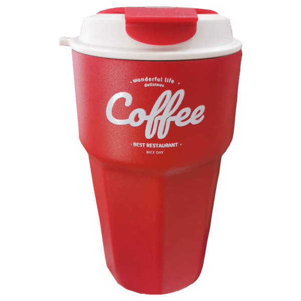Este Termo Térmico rojo retiene la temperatura de tus bebidas frías y calientes por hasta 24 horas. Es la opción perfecta para mantenerte hidratado.